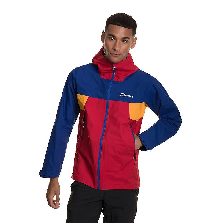 Pánska Nepremokavá Bunda Berghaus Gore Tex Sky Hiker Červené Modre Slovensko 9351LSOGK